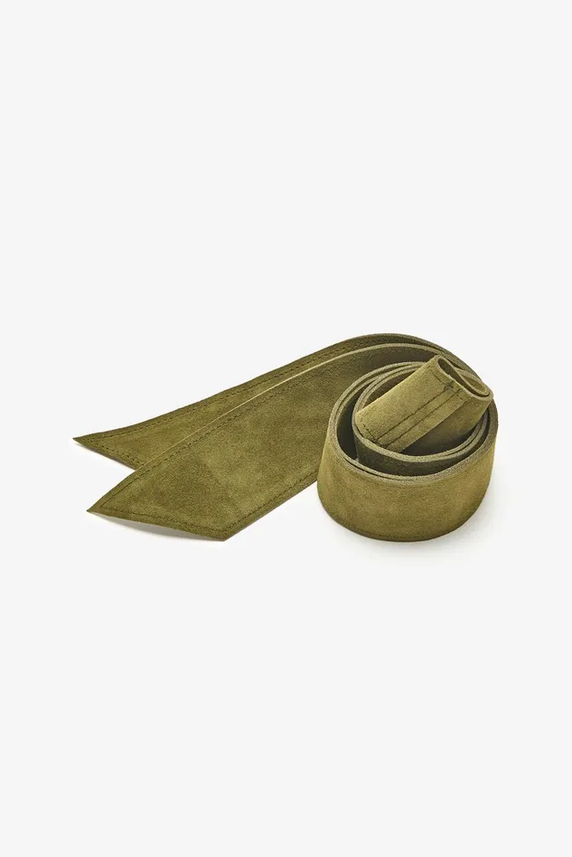 Women Malparmi Belts Colorful Suede Belt Fern Green