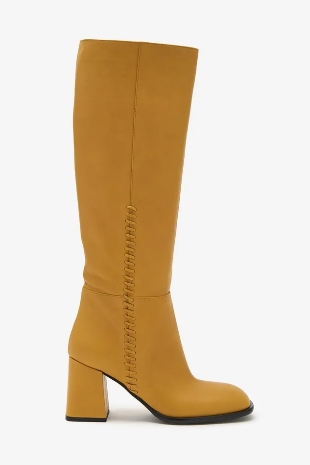 Women Malparmi Boots And Booties Leather Tress Boots Mustard