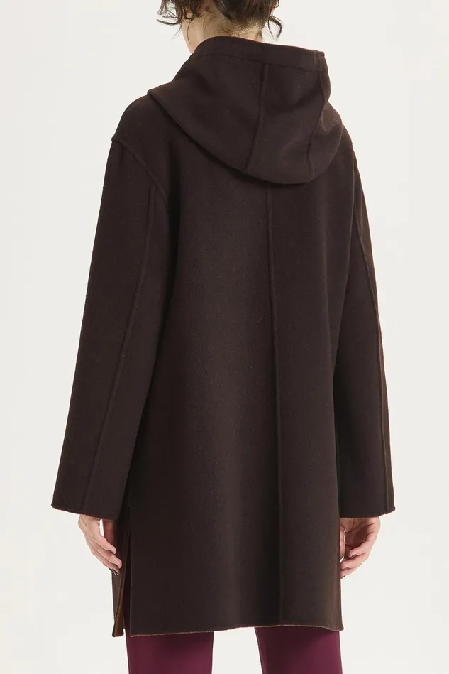 Women Malparmi Coats Double Wool Jacket Brownbrown