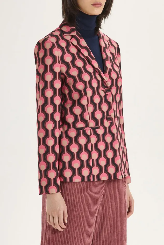 Women Malparmi Jackets Frieze Cady Jacket Pinkblackcamel