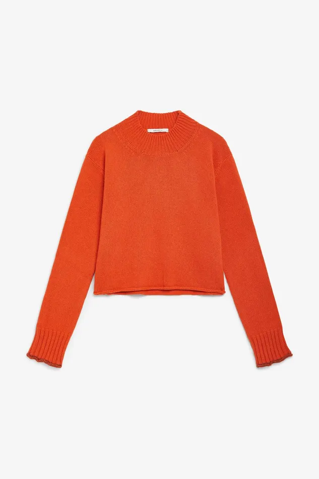 Women Malparmi Knitwear Cashmere Merinos Sweater Orange
