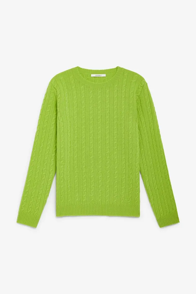 Women Malparmi Knitwear Cashmere Wool Sweater Mint