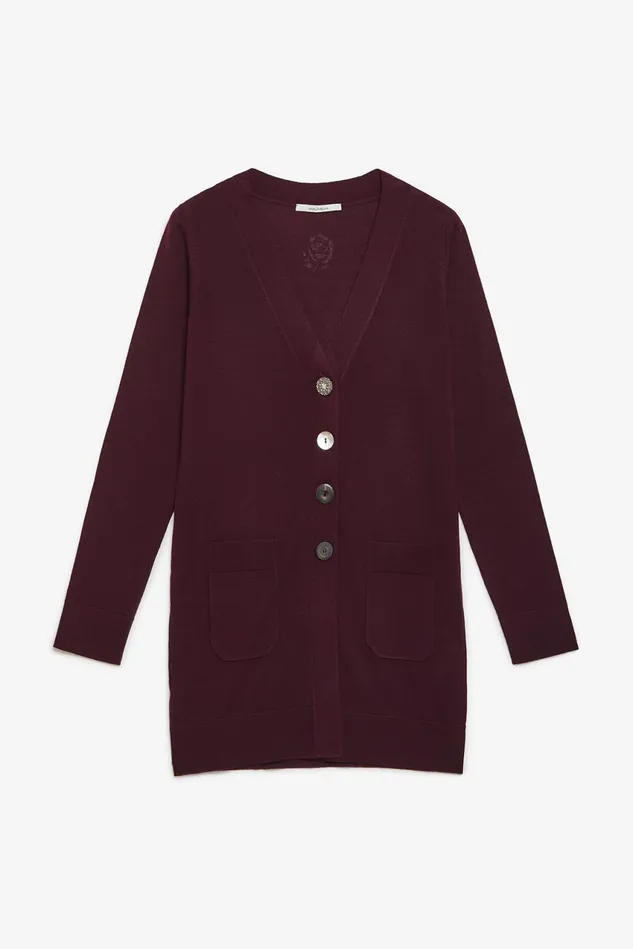 Women Malparmi Knitwear Colours Of The World Cardigan Bordeaux