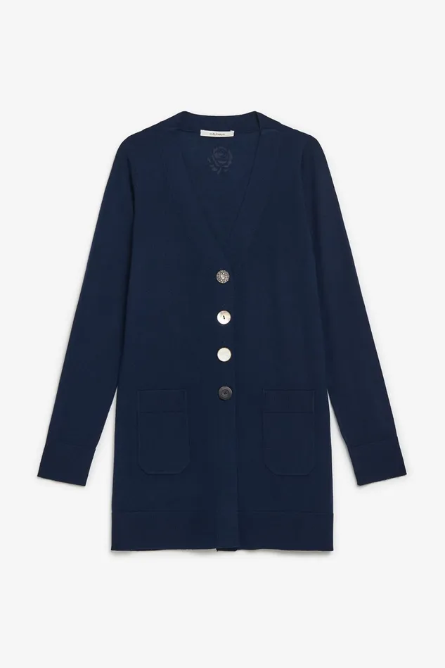 Women Malparmi Knitwear Colours Of The World Cardigan Deep Blue