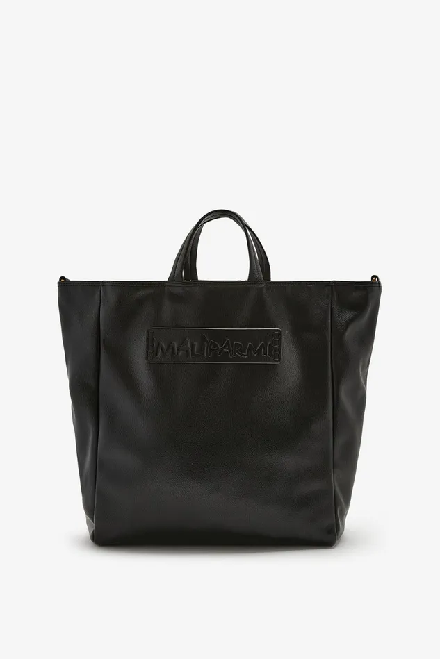 Women Malparmi Medium Bags Double Face Large Shoulder Bag Black