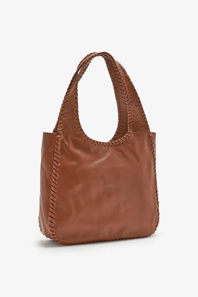 Women Malparmi Medium Bags Leather Tress Large Shoulder Bag Camel