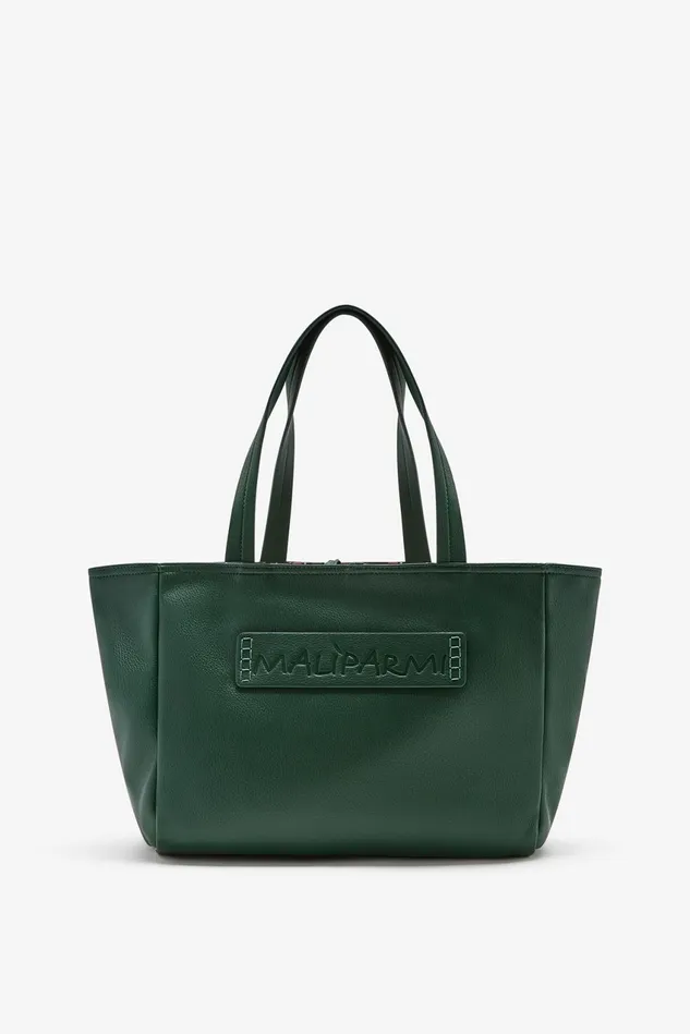 Women Malparmi Shopping Bag Double Face Shopping Bag Darkgreen