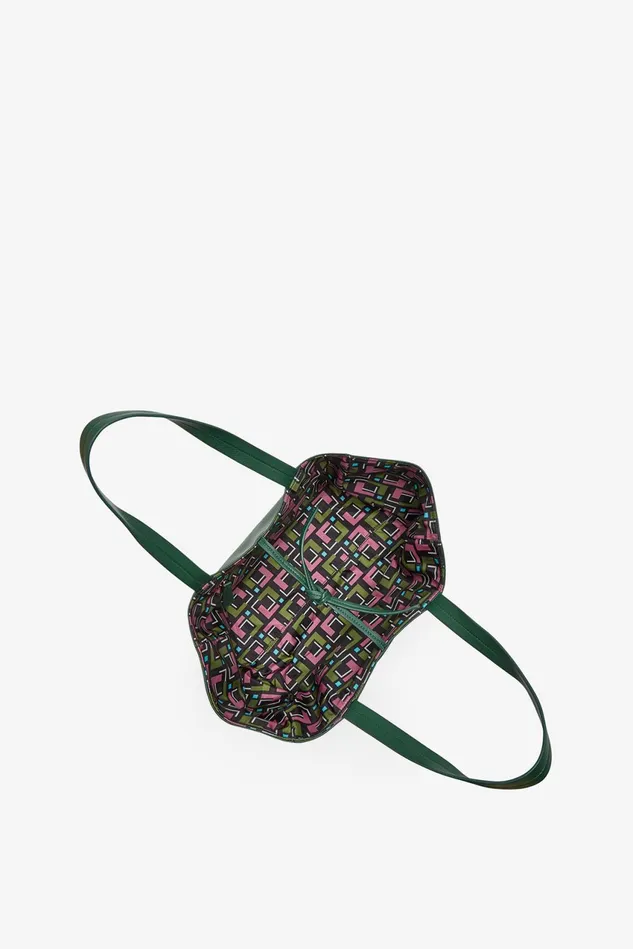 Women Malparmi Shopping Bag Double Face Shopping Bag Darkgreen