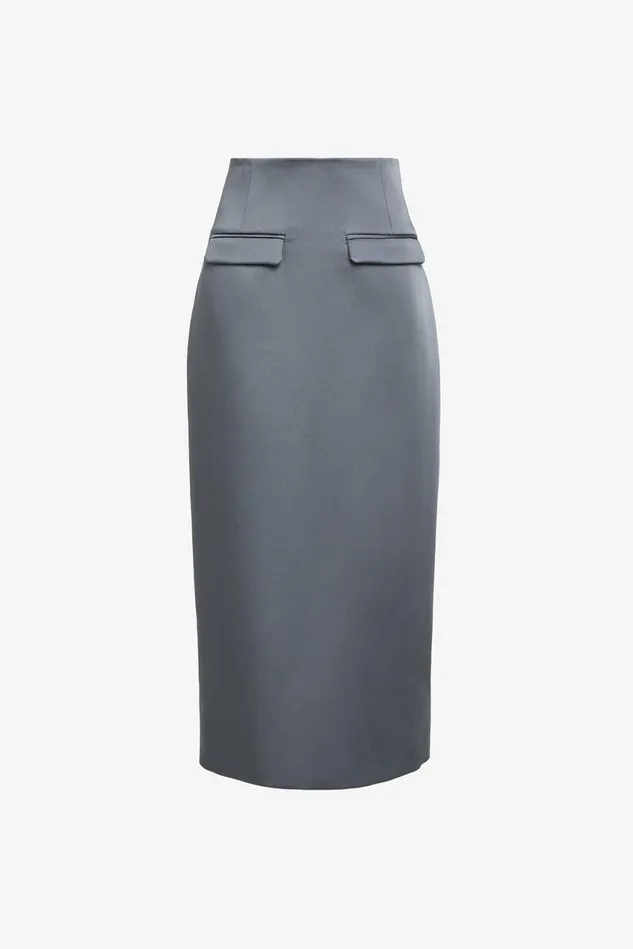 Women Malparmi Skirts Stretch Duchesse Skirt Graphite
