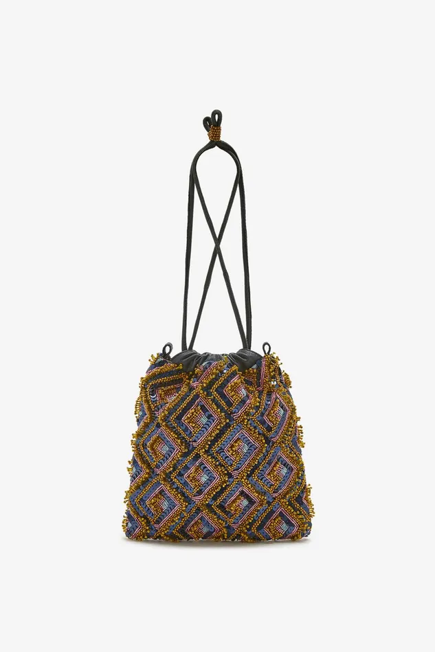 Women Malparmi Small Bags Muse Embroideries Bucket Bag Greenblackpink