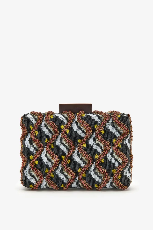 Women Malparmi Small Bags Muse Embroideries Clutch Brownyellow