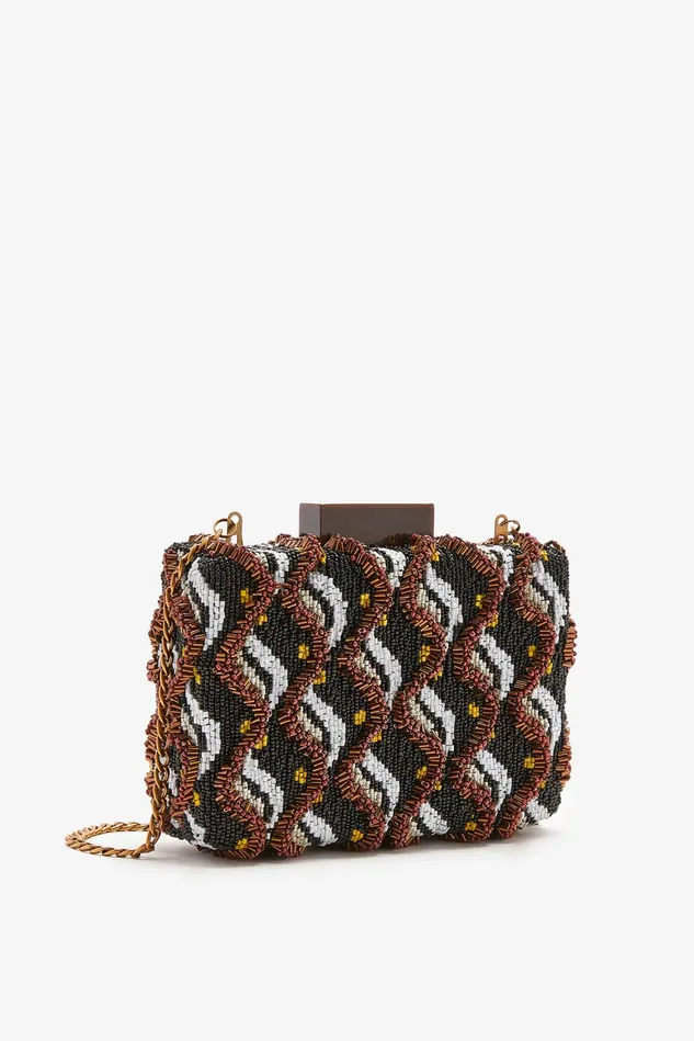 Women Malparmi Small Bags Muse Embroideries Clutch Brownyellow