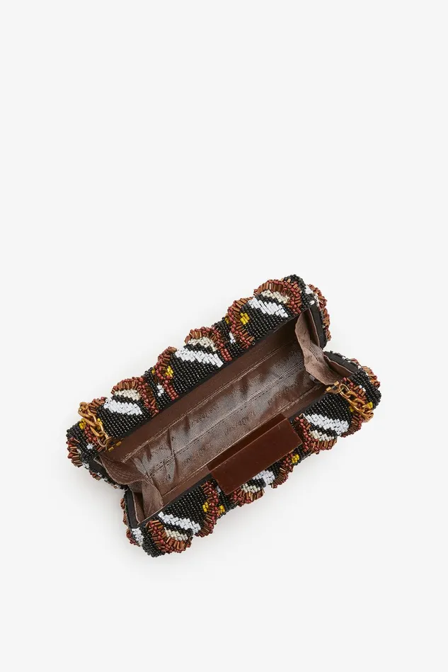 Women Malparmi Small Bags Muse Embroideries Clutch Brownyellow