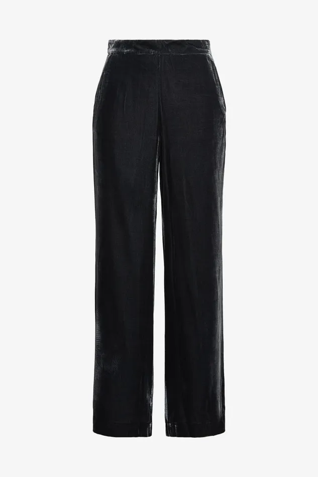 Women Malparmi Trousers Fluid Velvet Trousers Greige