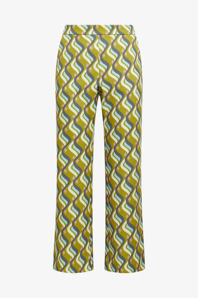 Women Malparmi Trousers Lira Cady Print Trousers Greenpink