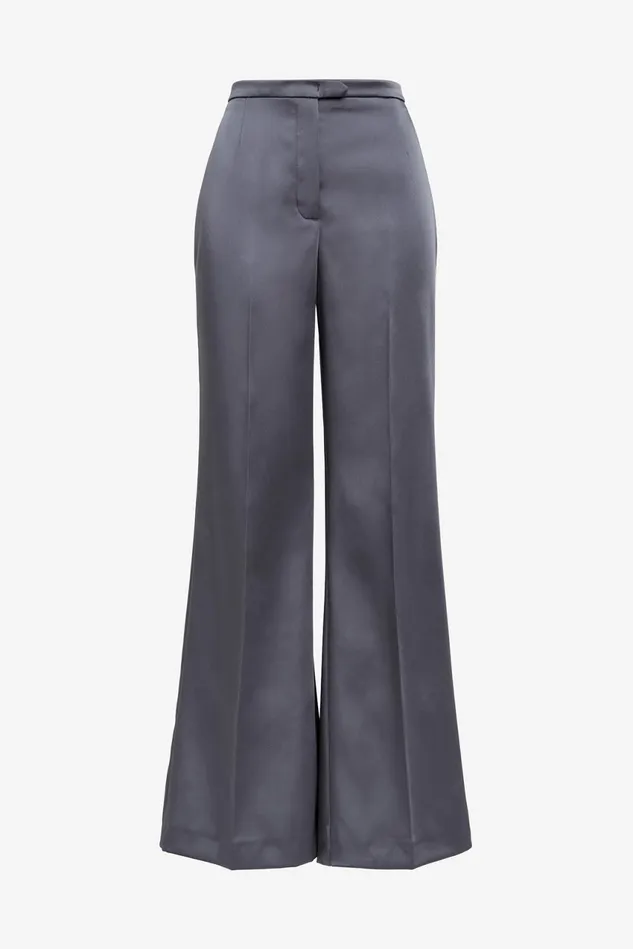 Women Malparmi Trousers Stretch Duchesse Trousers Graphite