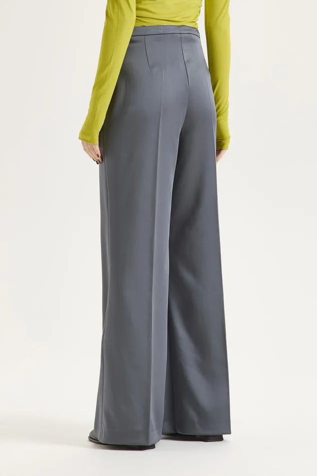 Women Malparmi Trousers Stretch Duchesse Trousers Graphite