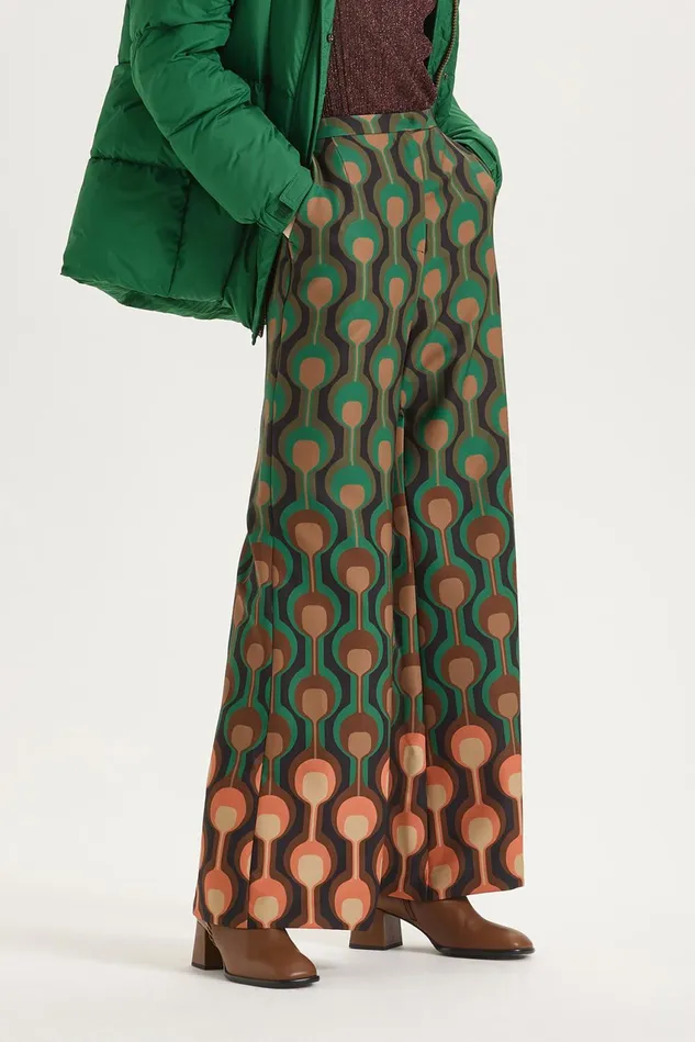 Women Malparmi Trousers Temple Degrad Cady Trousers Greenbrownblack