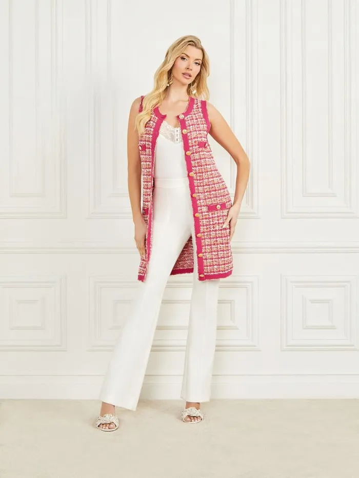 Women Mariah Tweed Dress Coral Peonie Tweed Marciano Dresses