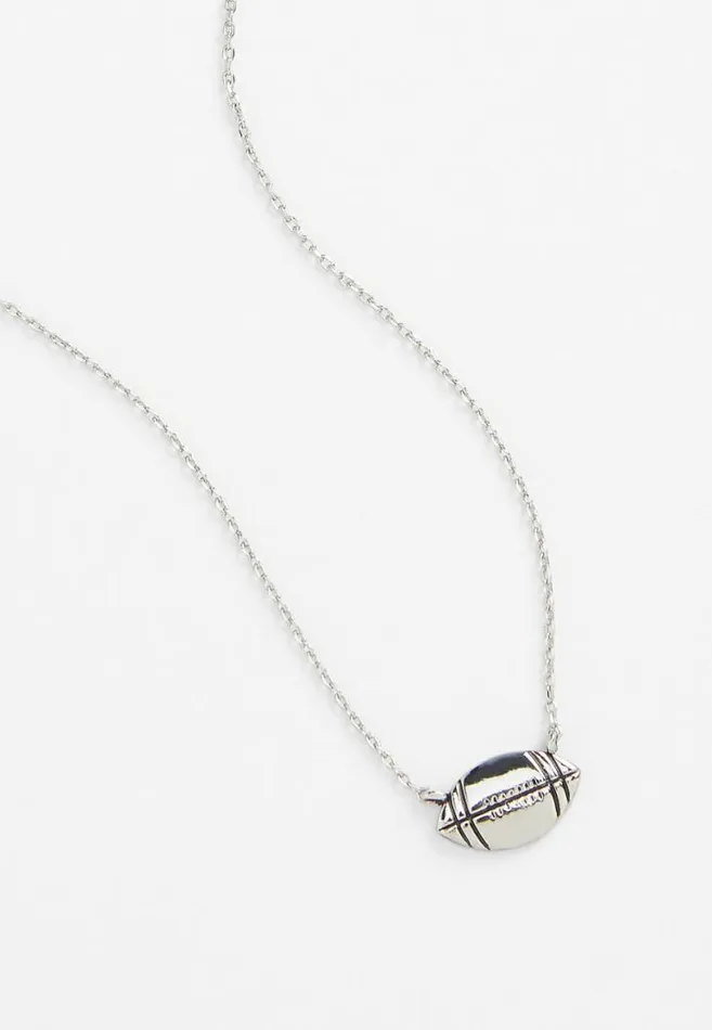 Women Maroon And White Carded Football Necklace Maurices Jewelry