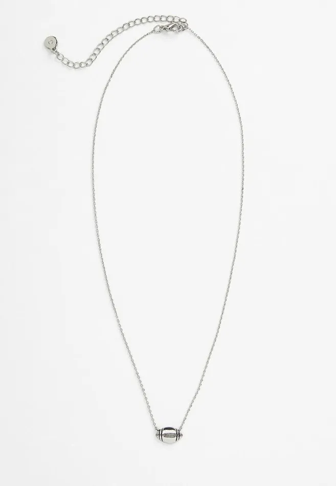 Women Maroon And White Carded Football Necklace Maurices Jewelry