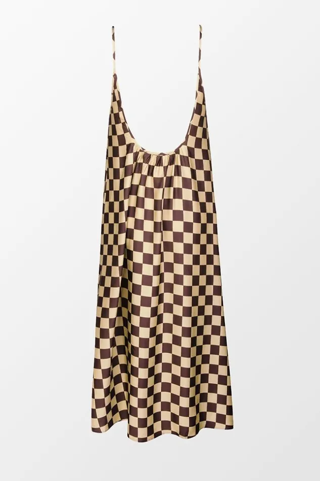 Women Maxi Dresses Cupshe Jazmyne Checkered Backless Slip Dress Multicolor