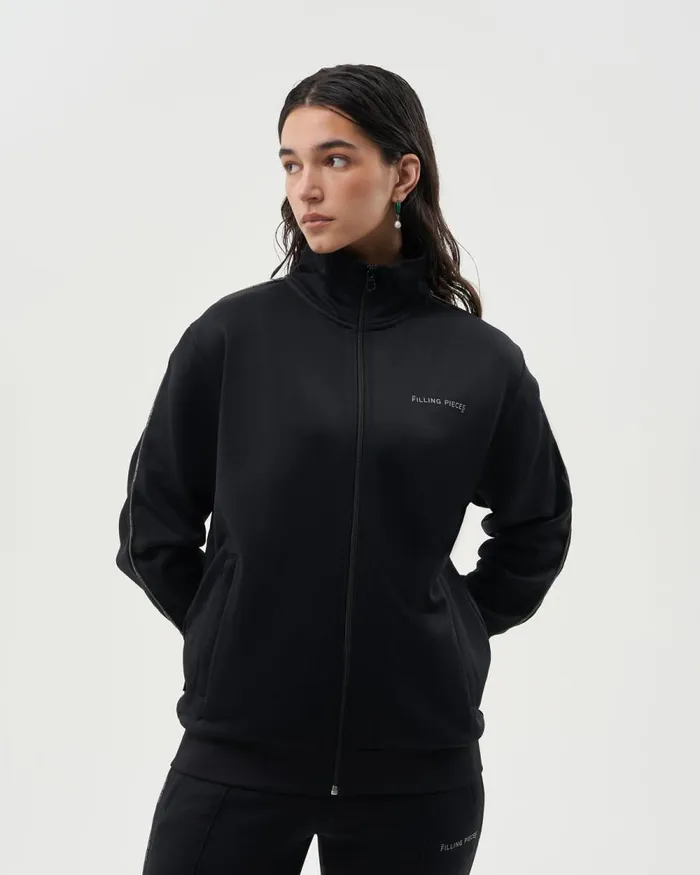 WomenMen Filling Pieces Coats and Jackets Jersey Track Jacket Black