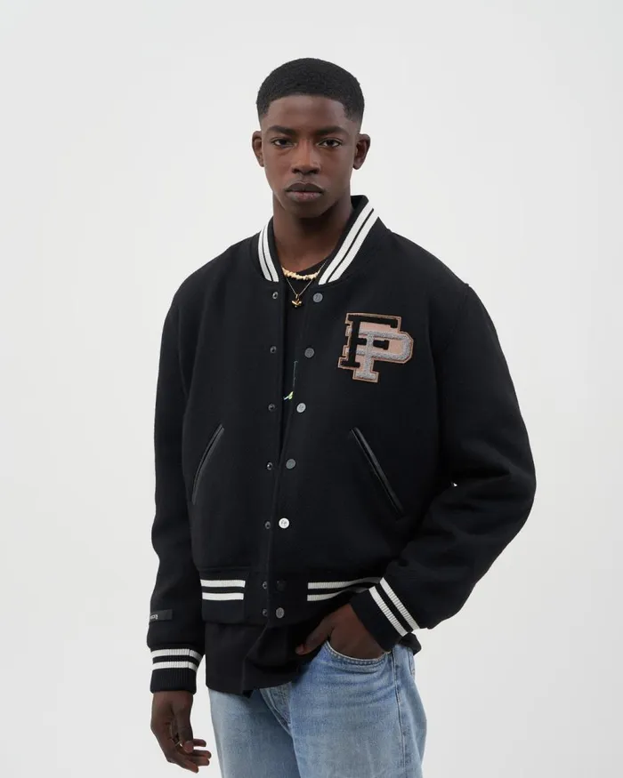 WomenMen Filling Pieces Coats and Jackets SS22 Varsity Jacket Black