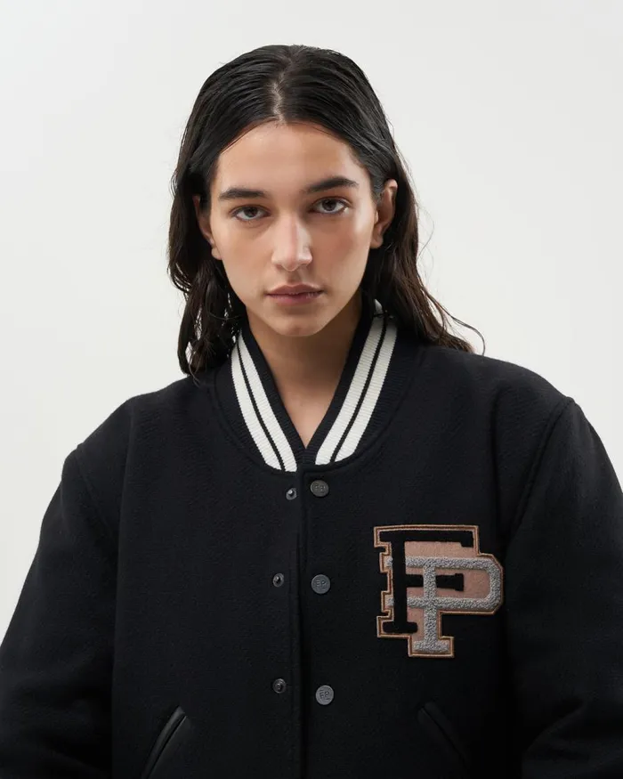 WomenMen Filling Pieces Coats and Jackets SS22 Varsity Jacket Black
