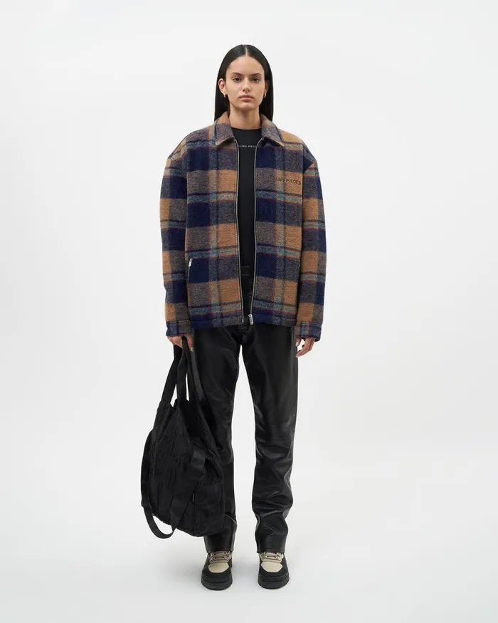 WomenMen Filling Pieces Coats and Jackets Studio Flannel Jacket Orange