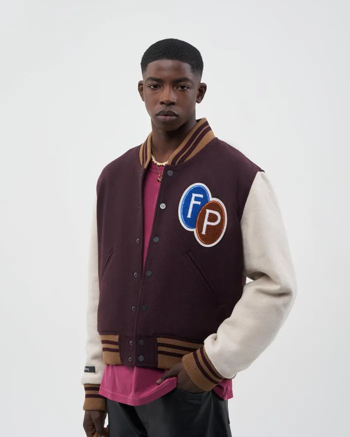 WomenMen Filling Pieces Coats and Jackets Varsity Jacket Burgundy