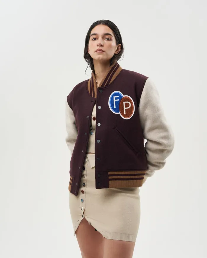WomenMen Filling Pieces Coats and Jackets Varsity Jacket Burgundy