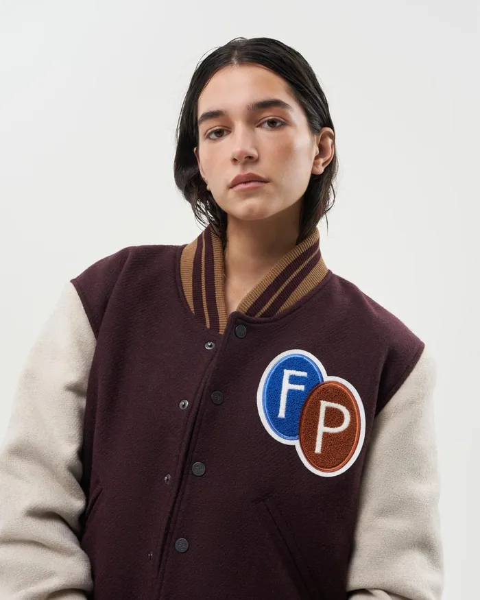 WomenMen Filling Pieces Coats and Jackets Varsity Jacket Burgundy