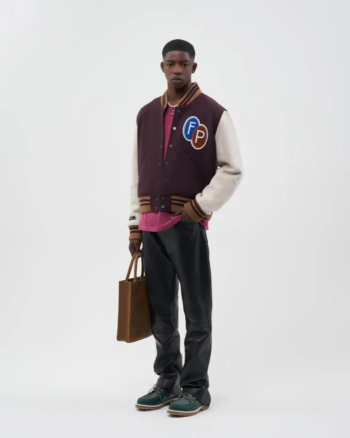 WomenMen Filling Pieces Coats and Jackets Varsity Jacket Burgundy