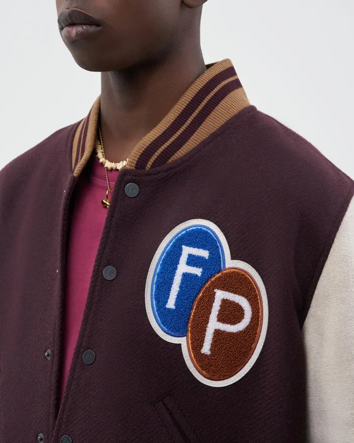 WomenMen Filling Pieces Coats and Jackets Varsity Jacket Burgundy