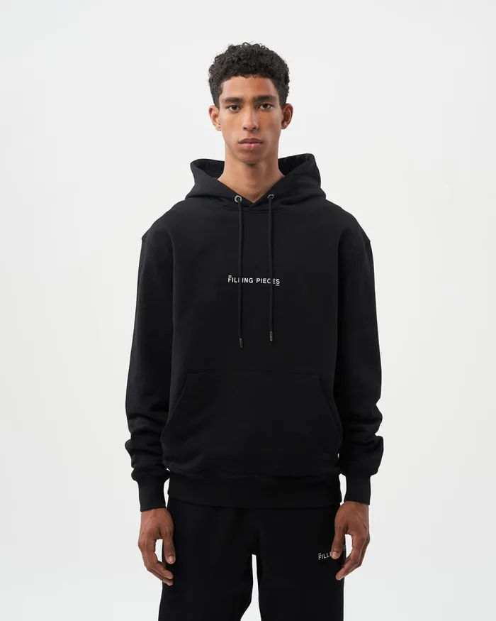 WomenMen Filling Pieces Hoodies and Sweatshirts Signature Hoodie Black