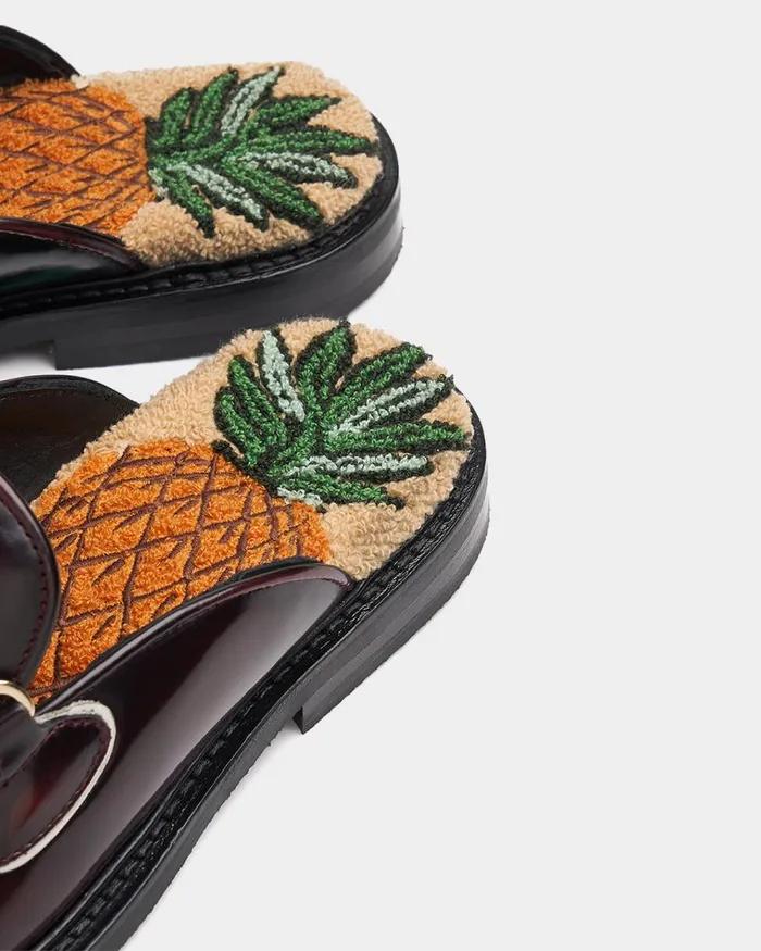 WomenMen Filling Pieces Loafers and Dress Shoes Mule Ananas Ox Blood
