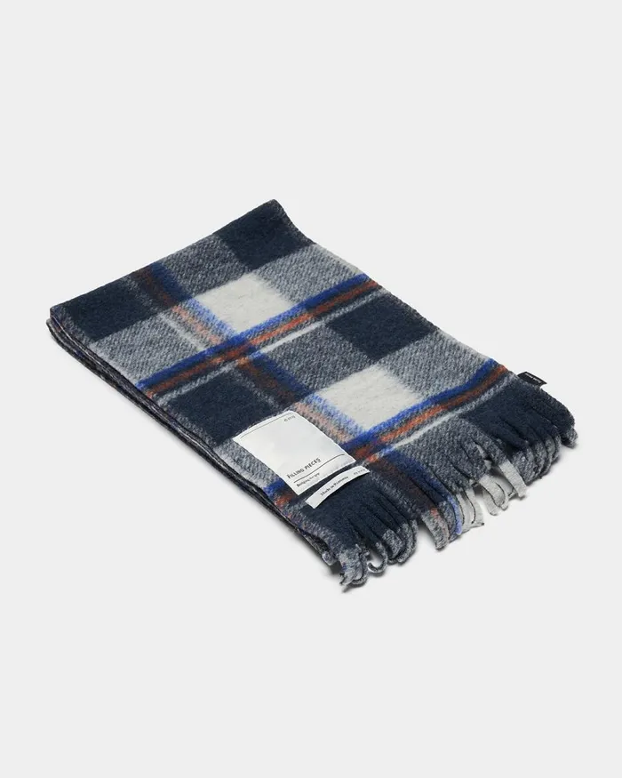 WomenMen Filling Pieces Scarves Wool Flannel Scarf Melange Blue