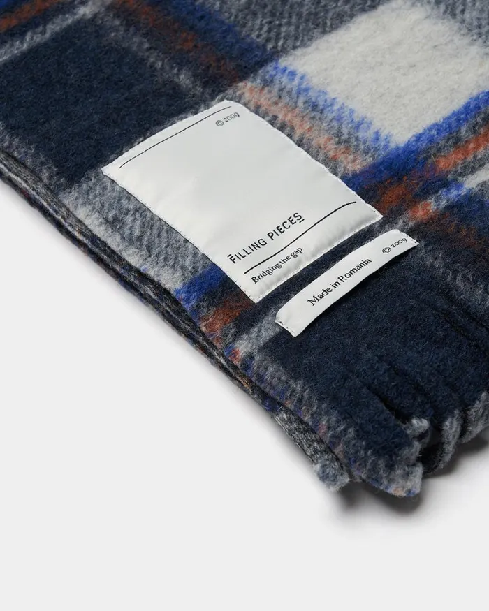 WomenMen Filling Pieces Scarves Wool Flannel Scarf Melange Blue