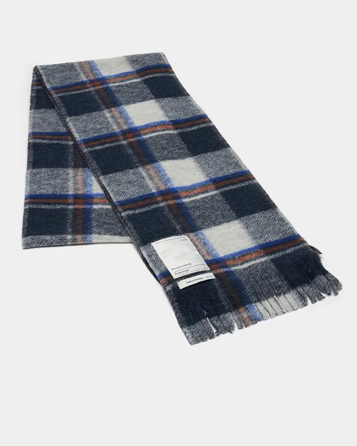WomenMen Filling Pieces Scarves Wool Flannel Scarf Melange Blue
