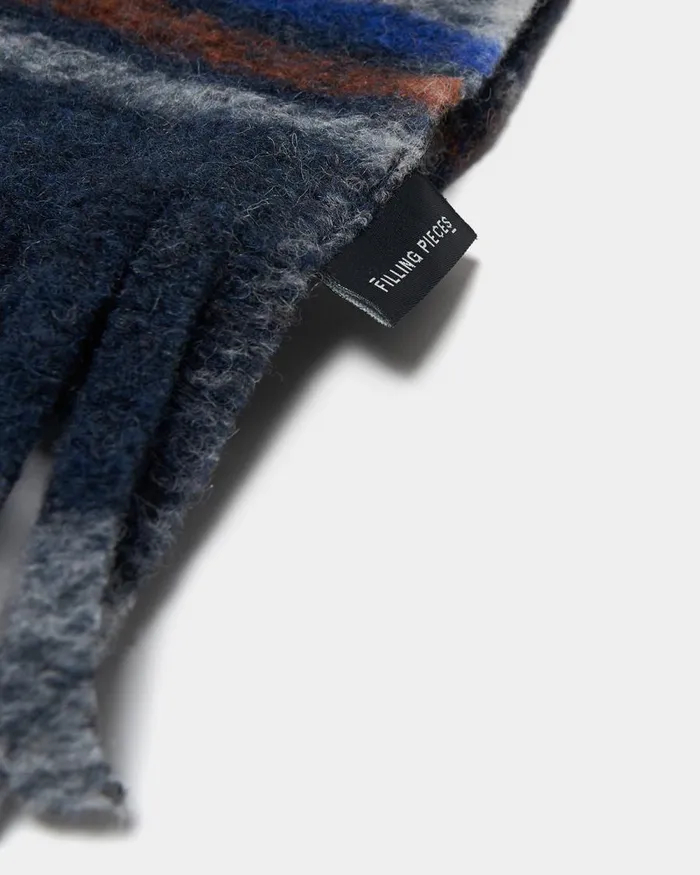 WomenMen Filling Pieces Scarves Wool Flannel Scarf Melange Blue