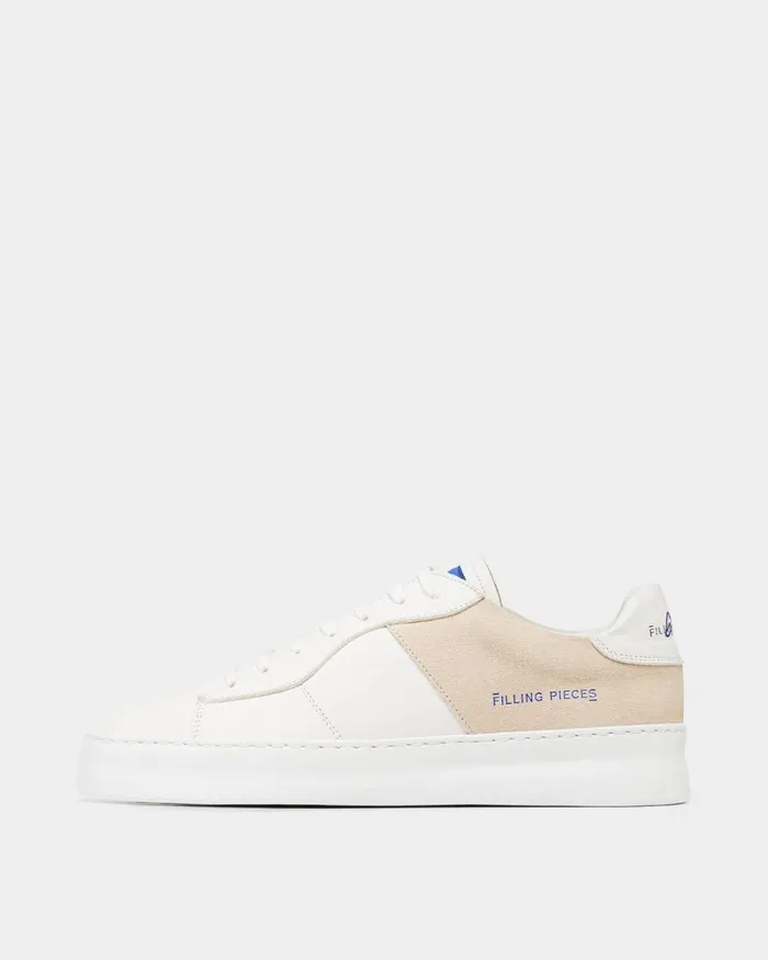 WomenMen Filling Pieces Sneakers Low Plain Court 683 Organic White