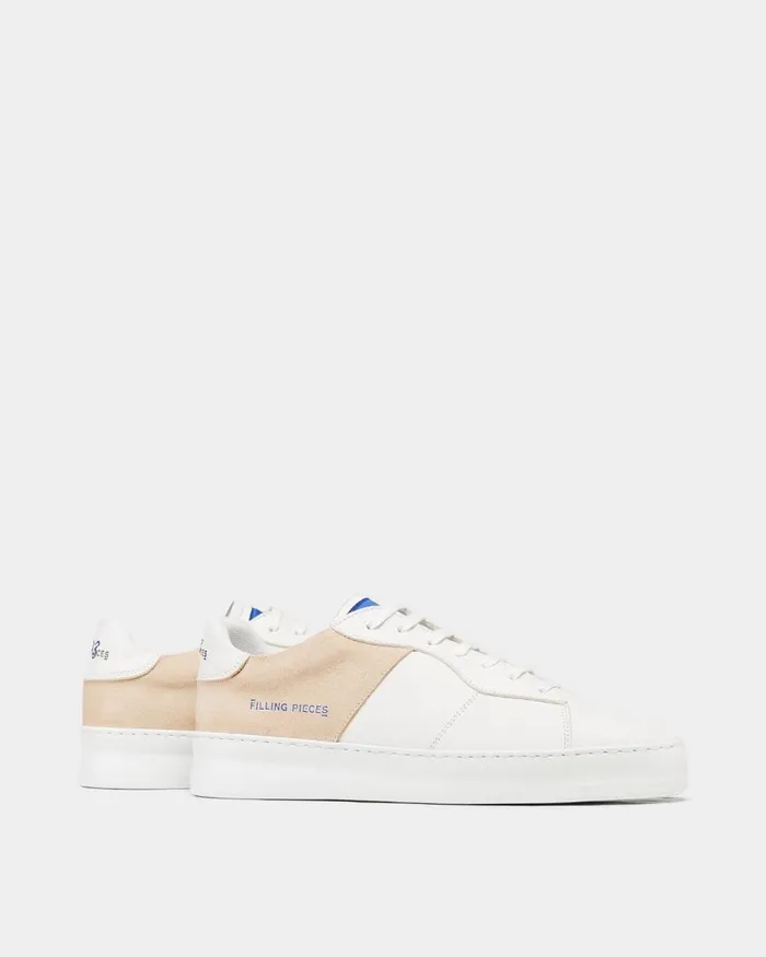 WomenMen Filling Pieces Sneakers Low Plain Court 683 Organic White