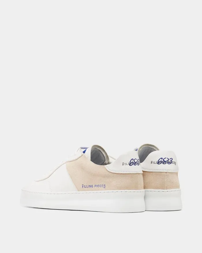 WomenMen Filling Pieces Sneakers Low Plain Court 683 Organic White