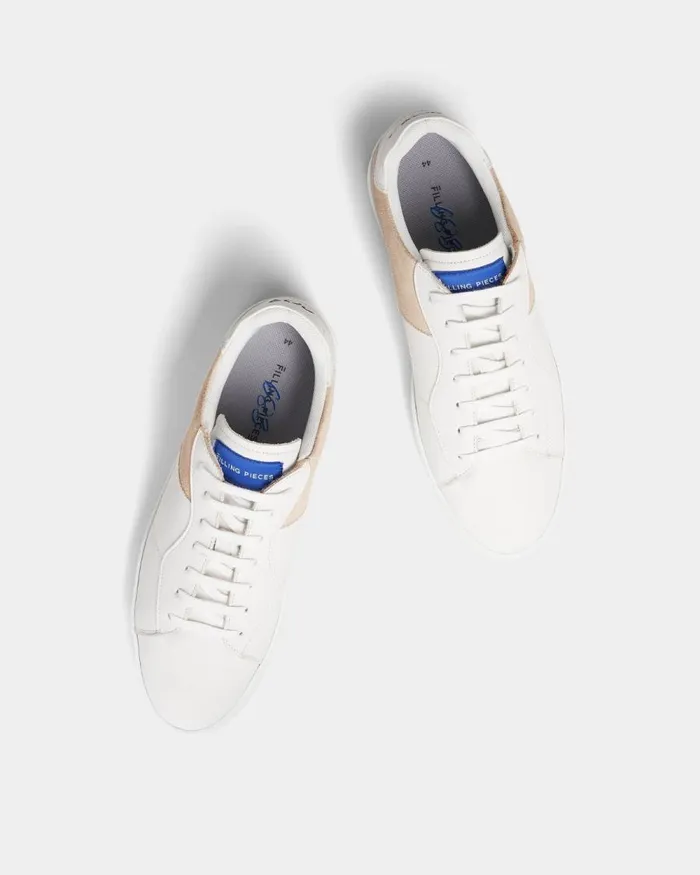 WomenMen Filling Pieces Sneakers Low Plain Court 683 Organic White