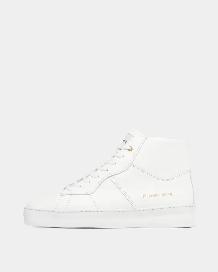 WomenMen Filling Pieces Sneakers Mid Plain Court White