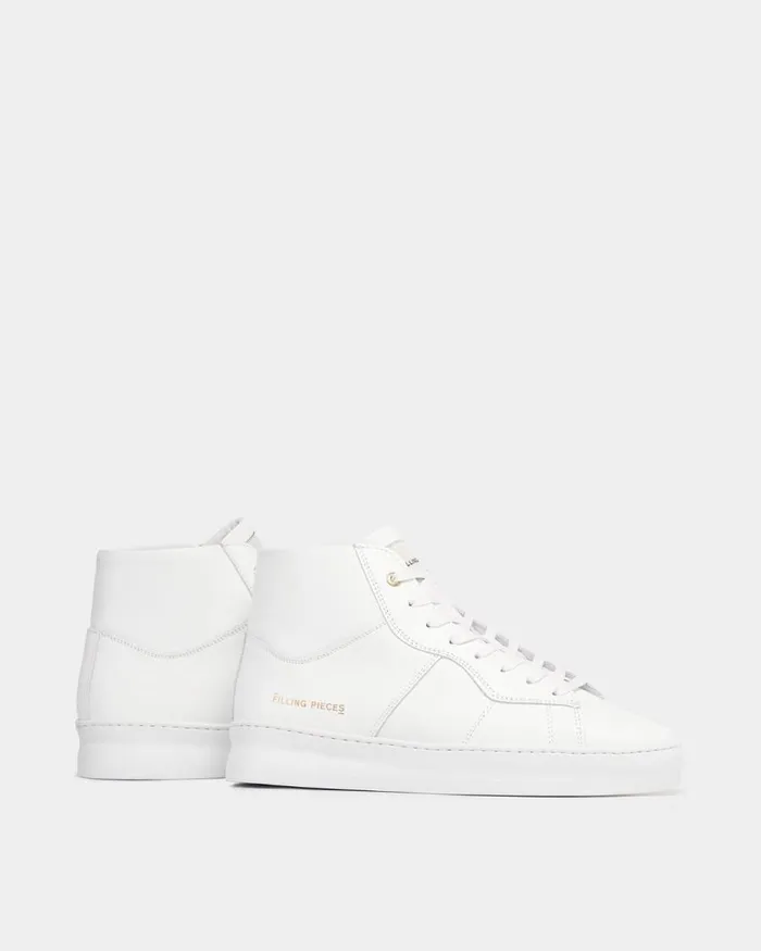 WomenMen Filling Pieces Sneakers Mid Plain Court White