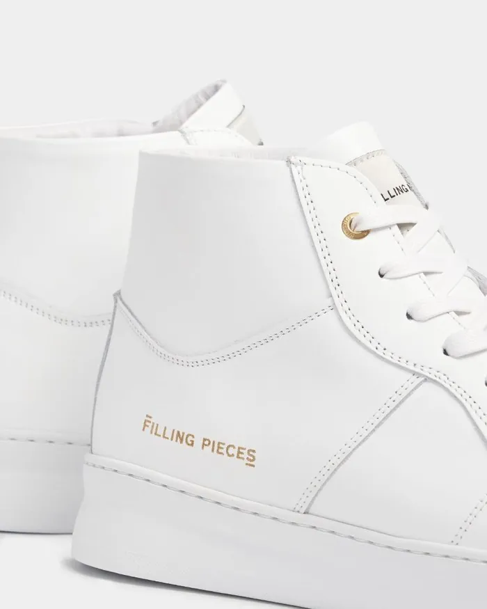 WomenMen Filling Pieces Sneakers Mid Plain Court White