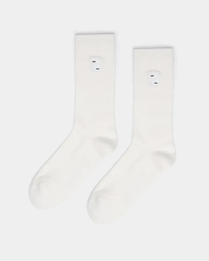 WomenMen Filling Pieces Socks Socks Patch White