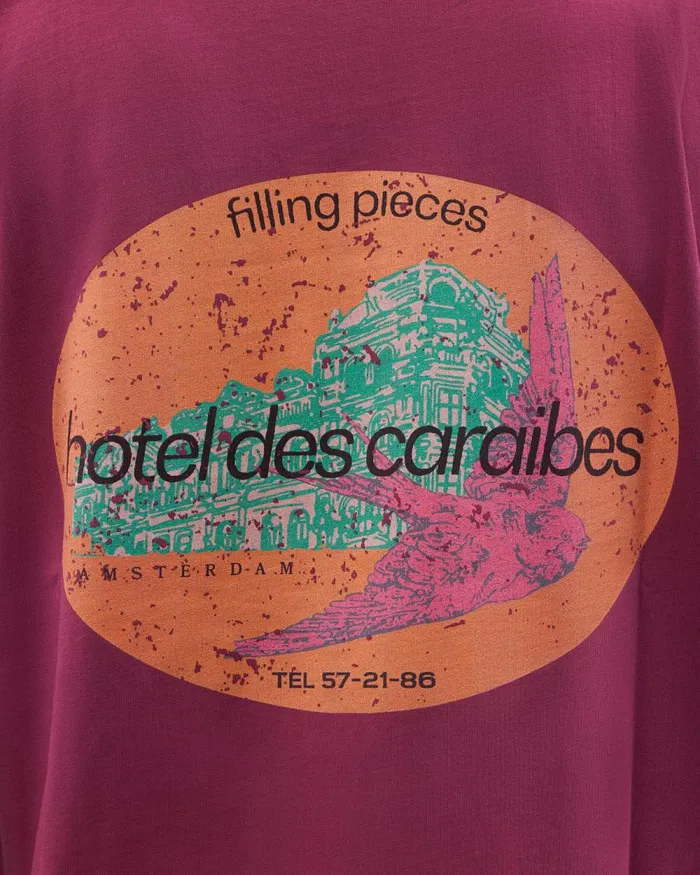 WomenMen Filling Pieces TShirts and Shirts FP Studio Tee HDC Burgundy